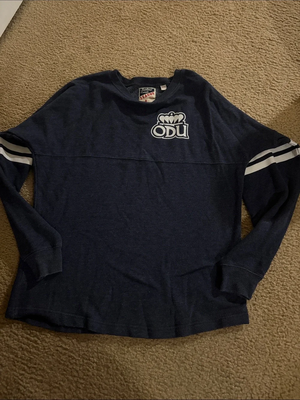 Navy Crewneck Long-Sleeve Sweater Unisex